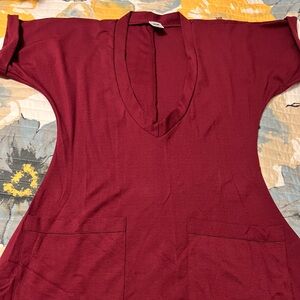 Discover the Ultimate Comfort with  this Oversized Drop Crotch Burgundy Jumpsuit